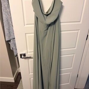 Lulus Sage Green Open Back Women's Dress